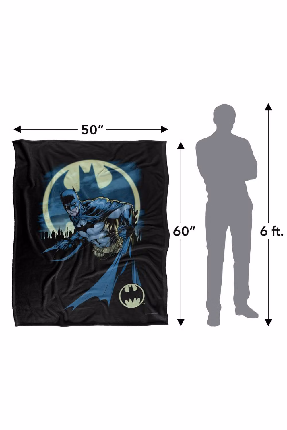 LOGOVISION Batman Heed The Call Super Soft Silky Touch Fleece Throw Blanket, Multicolour, W: 152.4 cm x H: 152.4 cm – 8