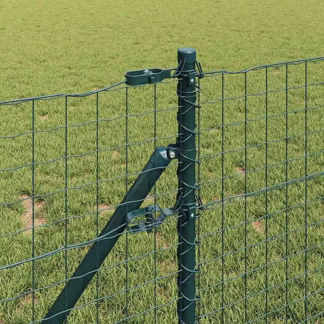 Berkfield Home 26 Pack Green Galvanised Steel Round In-Ground Fence Posts, H: 100 cm, Diameter: 32 mm