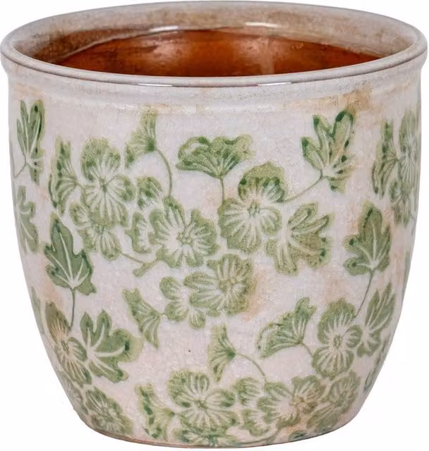 Lemon Pavilion Furniture and Decor White Ceramic Small Clover Planter Pot, W: 16 cm, D: 16 cm, H: 14 cm