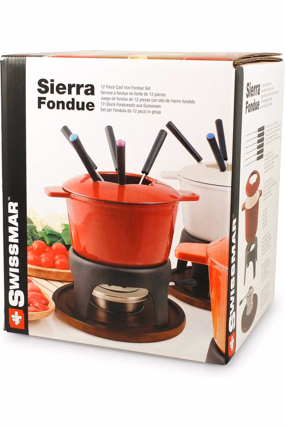 Swissmar 11-Piece Sierra Fondue Set in Red and Black – 4