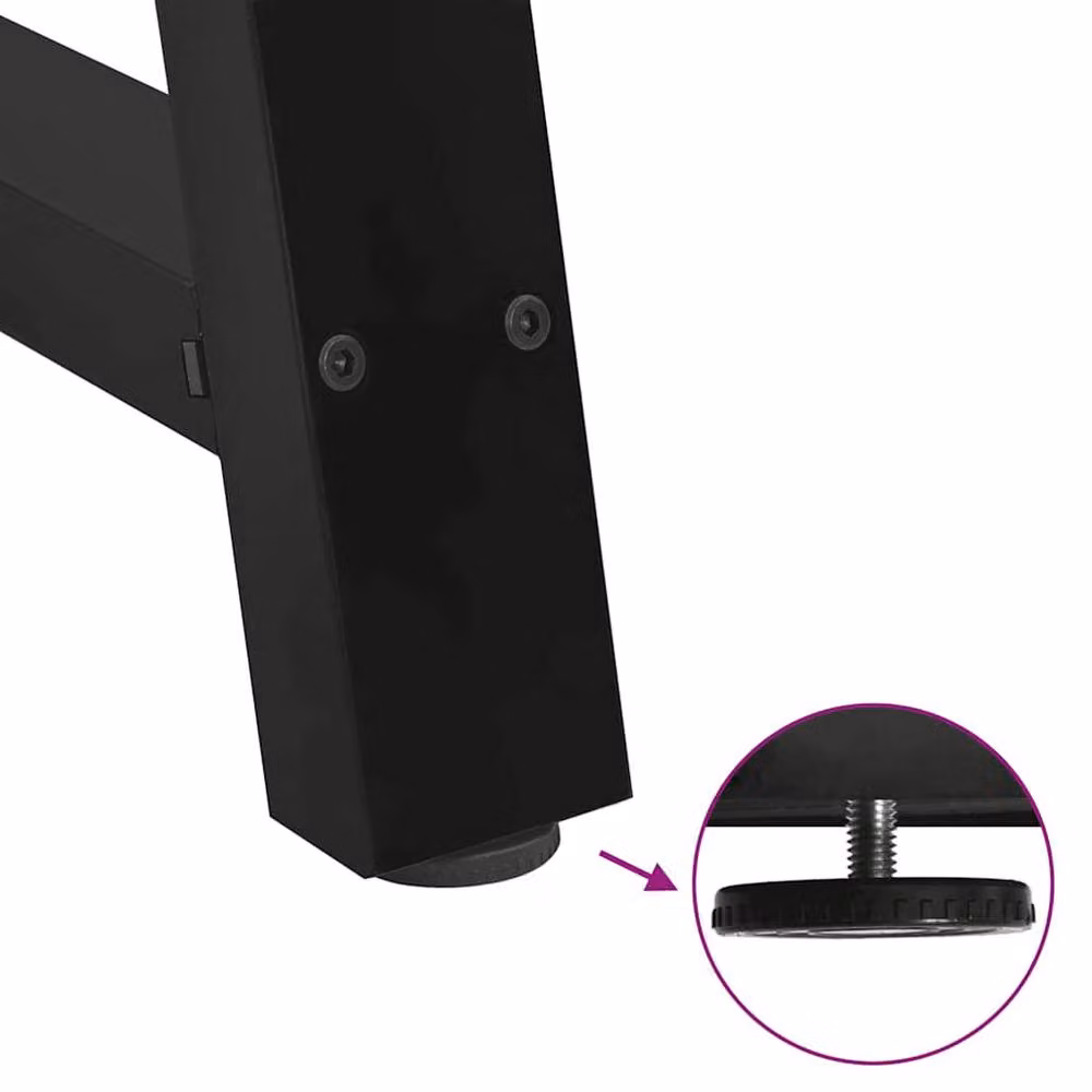 Berkfield Home Modern A-Shaped Coffee Table Legs, 2 Pieces, Black Steel – 6