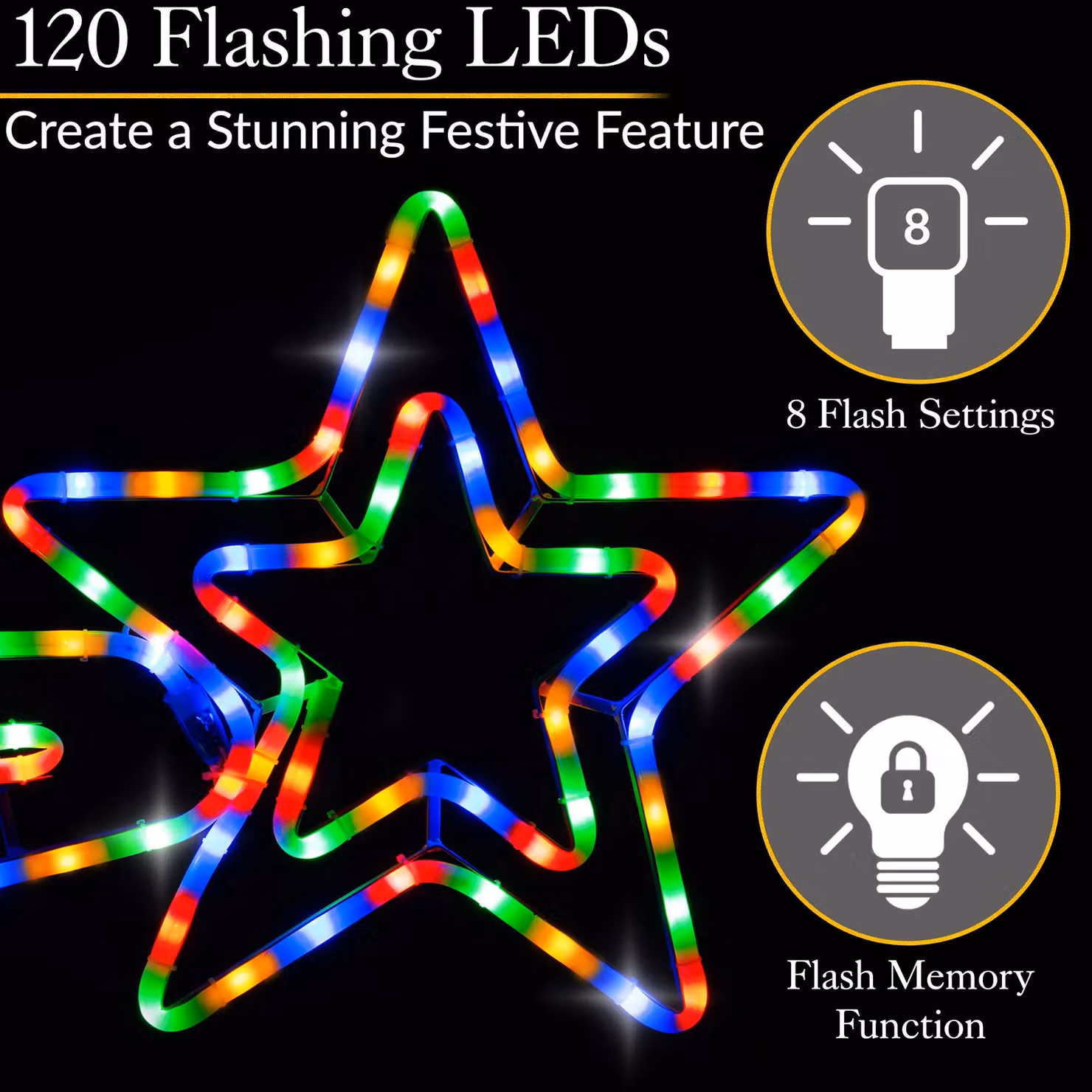 Christow Shooting Star Christmas LED Hanging Decoration, Multicolour and White, Length: 107 cm – 2