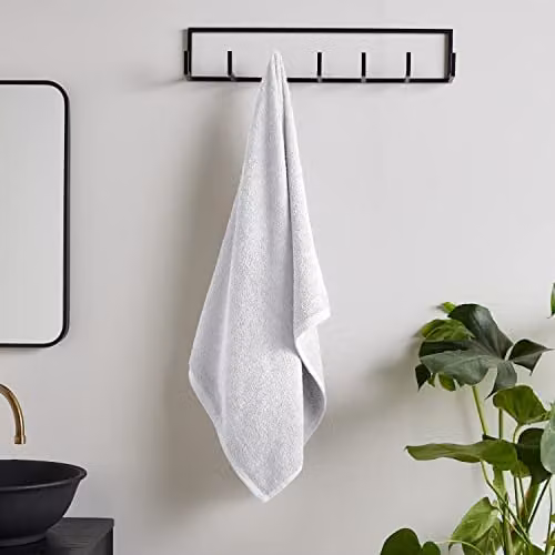 Catherine Lansfield Quick Dry Fluffy Cotton Hand Towel in White – 1