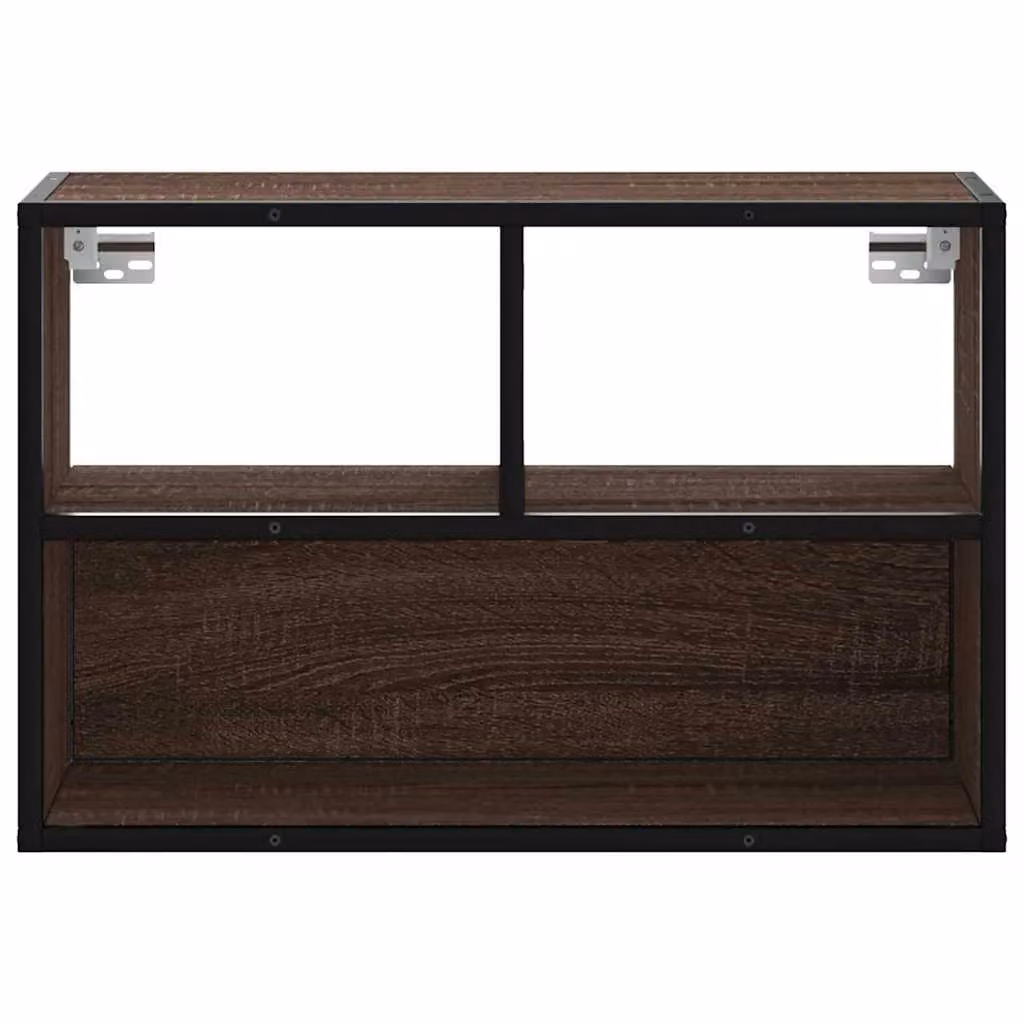 Berkfield Home Industrial TV Cabinet in Brown Oak, W/D/H: 60 x 31 x 39.5 cm – 4