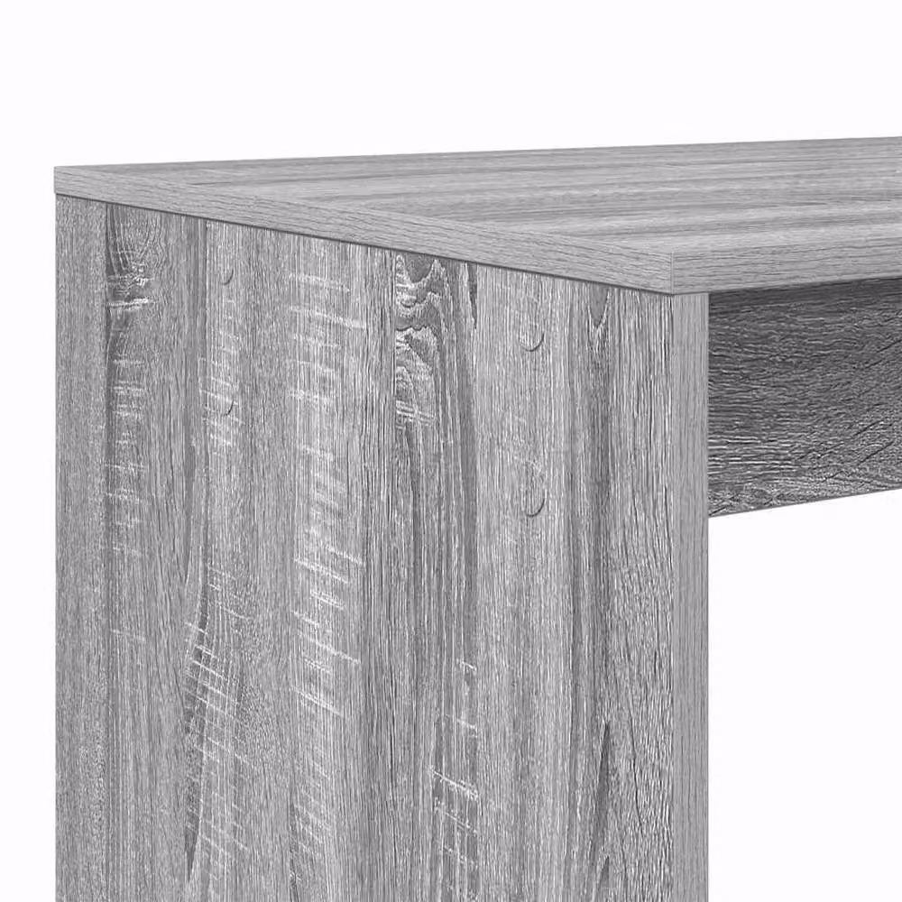 Berkfield Home Modern Writing Desk in Grey Sonoma MDF Laminate – 6