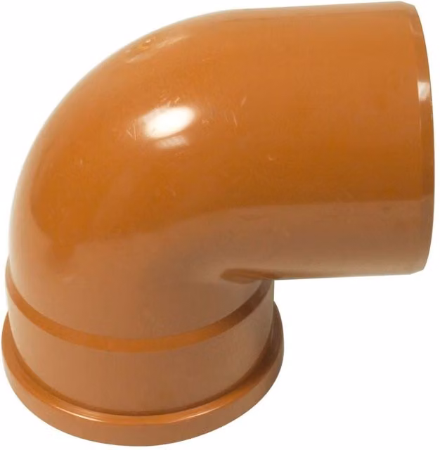 FloPlast Grey Underground Drain 87.5 Degree Bend 110mm Single Socket
