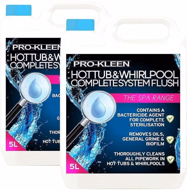 ProKleen Hot Tub and Whirlpool Complete System Flush Cleaner, 2 x 5 l – 1