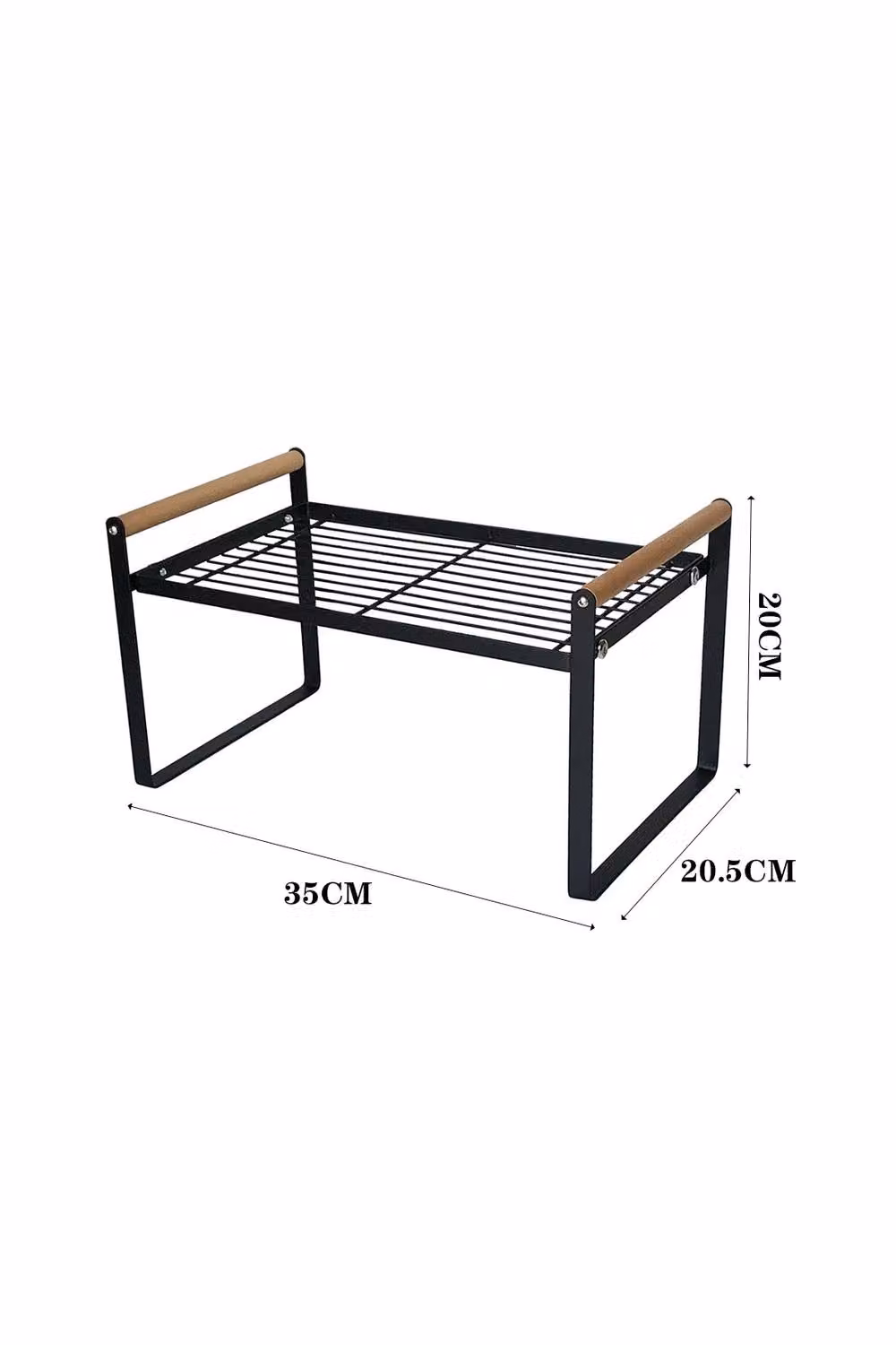 Garden Sanctuary Metal Free Standing Kitchen Spice and Herb Rack Organiser in Black – 3
