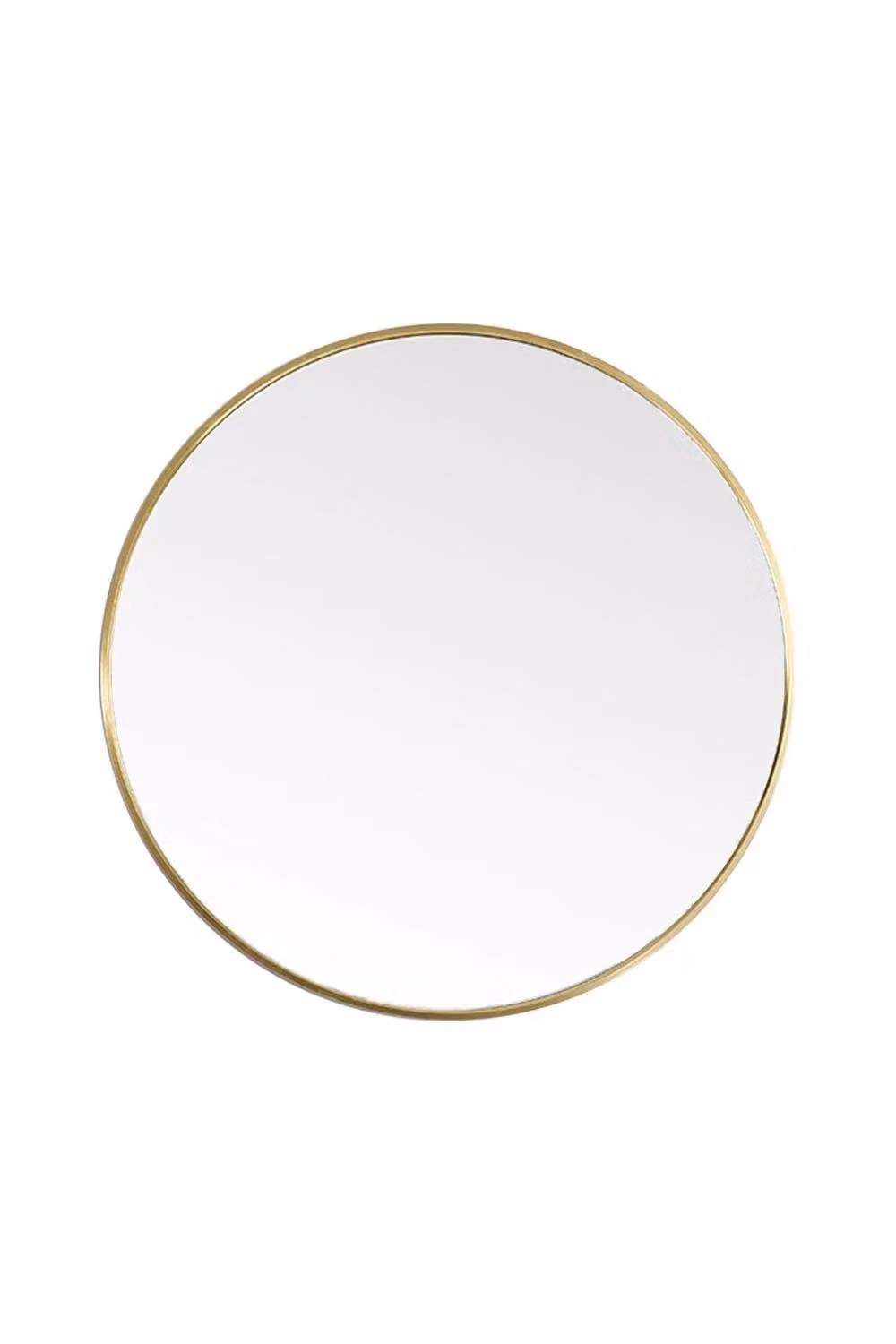 H&O Direct Nordic Round Framed Wall Hanging Mirror, Gold, Diameter: 40 cm – 2
