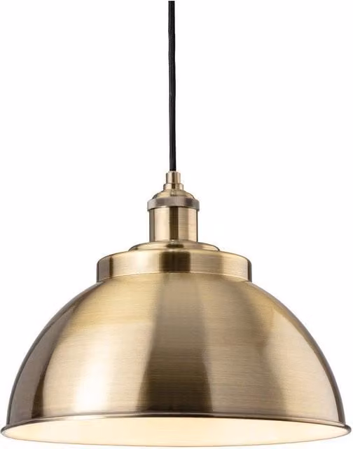 Netlighting Genoa Industrial Dome Pendant Light in Gold/Brass