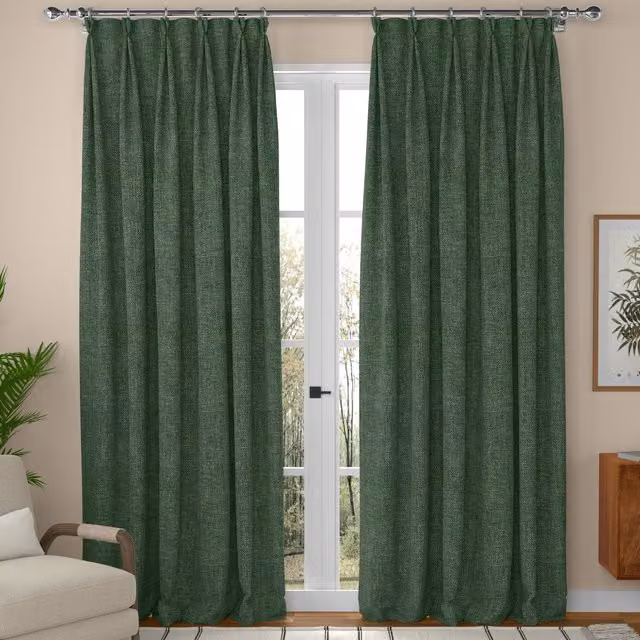 ANTE DECOR Fjord Made To Measure Blackout Curtains in Green Winter Moss