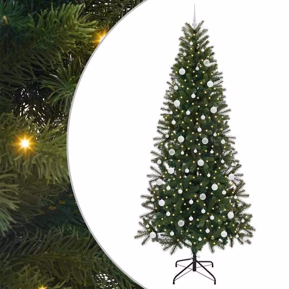 Berkfield Home Artificial Green Christmas Tree with 300 LEDs, Height: 240 cm – 2