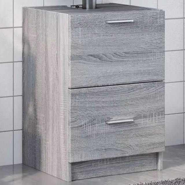 Berkfield Home Grey Sonoma Sink Cabinet W: 40 cm, D: 37 cm, H: 59 cm – 1