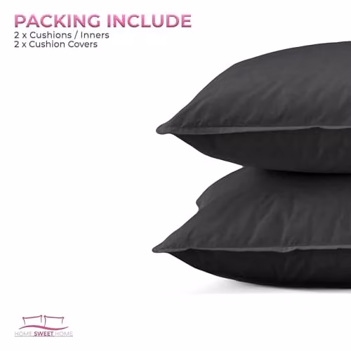 Snug City Waterproof Outdoor Square Garden Patio Cushion Set of 2 in Black, W/D/H: 60 x 60 x 60 cm – 6