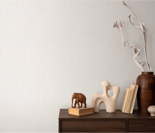 Erismann Quiet Motion Plain Wallpaper in Cream and Beige