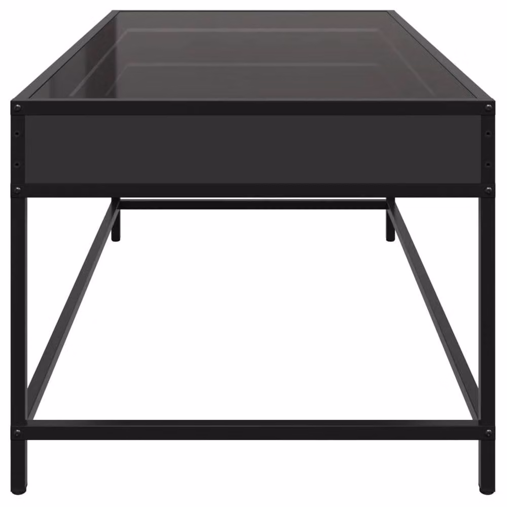 Berkfield Home Infinity LED Decorative Coffee Table, Black, W: 90 cm, D: 50 cm, H: 41 cm – 5