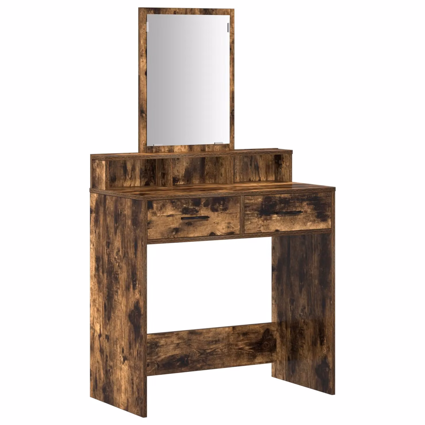 Berkfield Home Smoked Oak Dressing Table with Drawers in Brown, W/D/H: 79 x 41 x 140 cm – 2