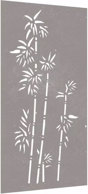 Berkfield Home Brown Floral Corten Steel Garden Wall Decoration, W: 105 cm, H: 55 cm