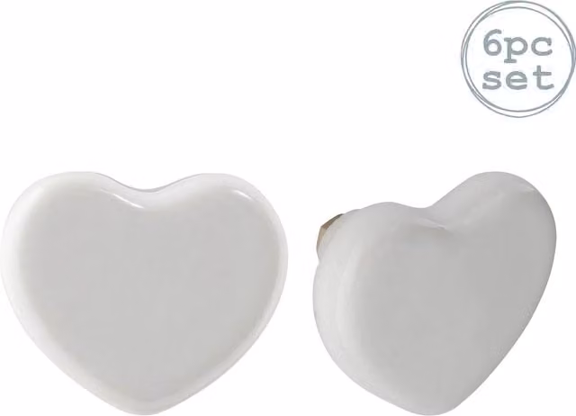 Nicola Spring White Ceramic Cabinet Knobs, Pack of 6