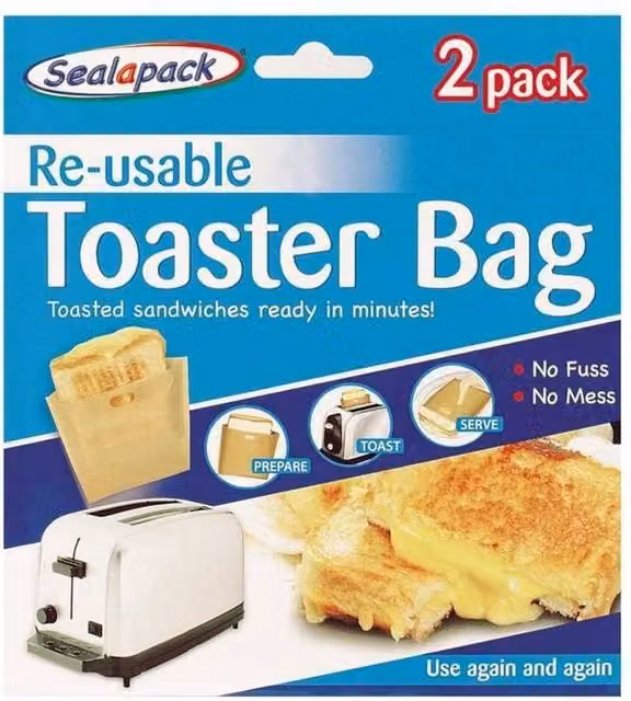 Sealapack Toaster Bags, 2 Pack, Transparent