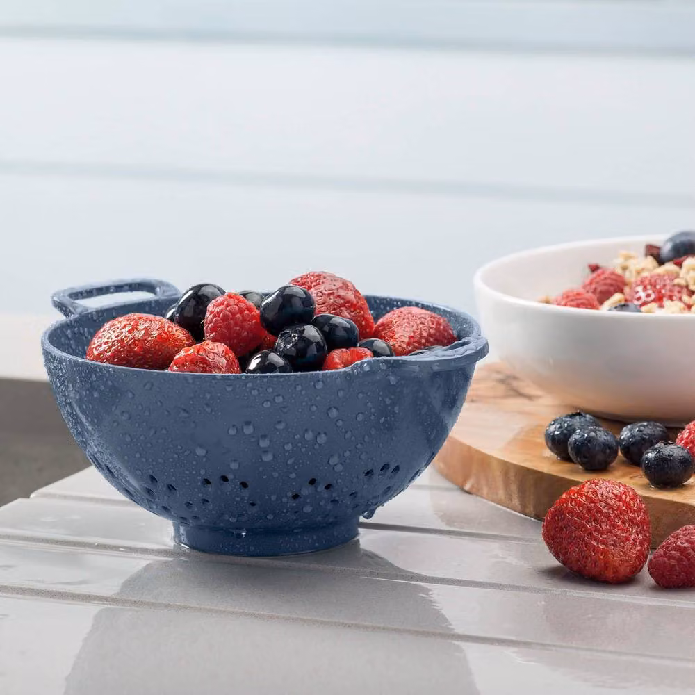 Zeal Melamine Colander with Handles in Blue, 15 cm – 2