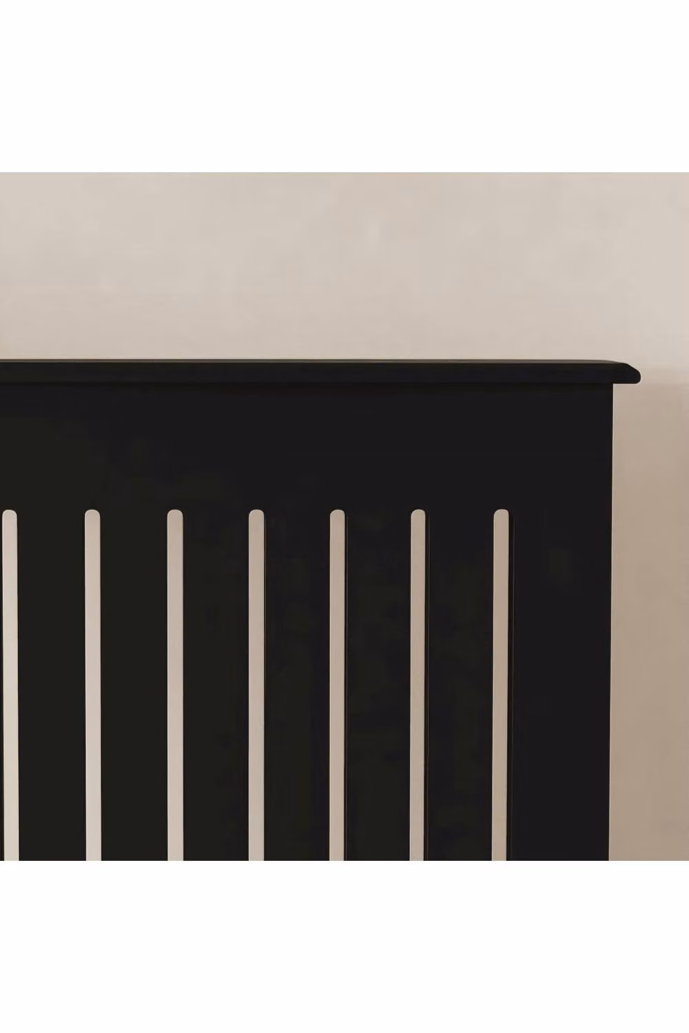 Home Source Loxley Modern MDF Radiator Cover in Matt Black, W/D/H: 140 x 19 x 83.5 cm – 3