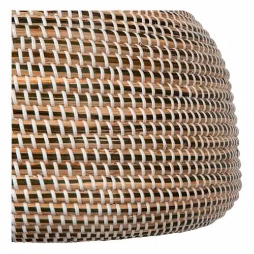 Lucide MADUKA Brown Rattan Pendant Light with E27 Bulb Socket – 3