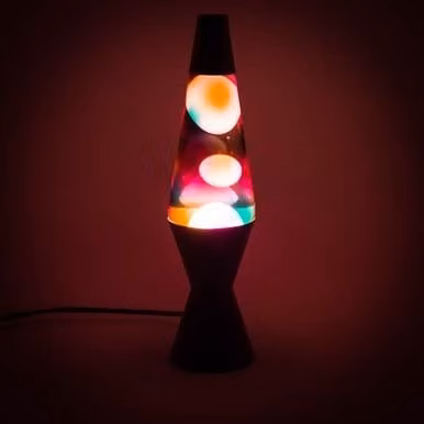 Menkind Schylling Colour-Changing Graffiti Swirl Lava Lamp in Black and Multicolour – 1