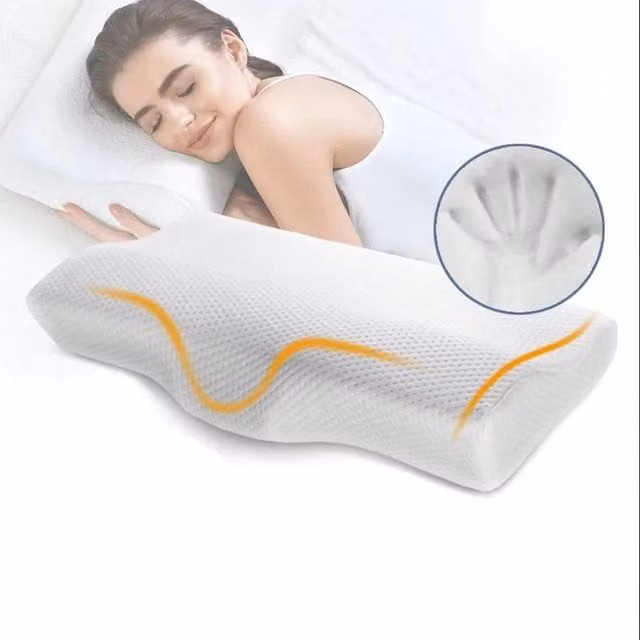 KORVIXA White Slow Rebound Memory Foam Wedge Pillow for Adults