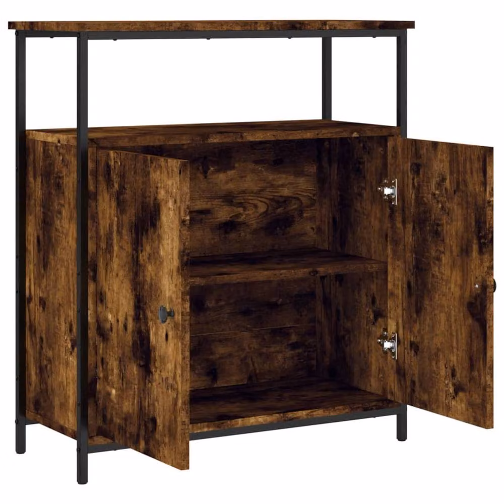 Berkfield Home Smoked Oak Sideboard in Brown, W/D/H: 70 x 30 x 80 cm – 4