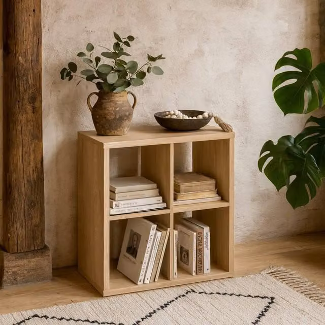 Wyld Haus Mauro 2x2 Cube Storage Unit in Artisan Oak, Natural Brown and Beige, W/D/H: 72.8 x 32.9 x 72.7 cm – 1