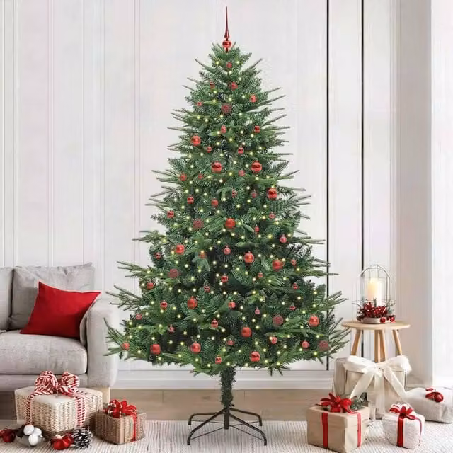 Berkfield Home Pre-lit Artificial Christmas Tree with Ball Set, Green, Height: 240 cm – 1