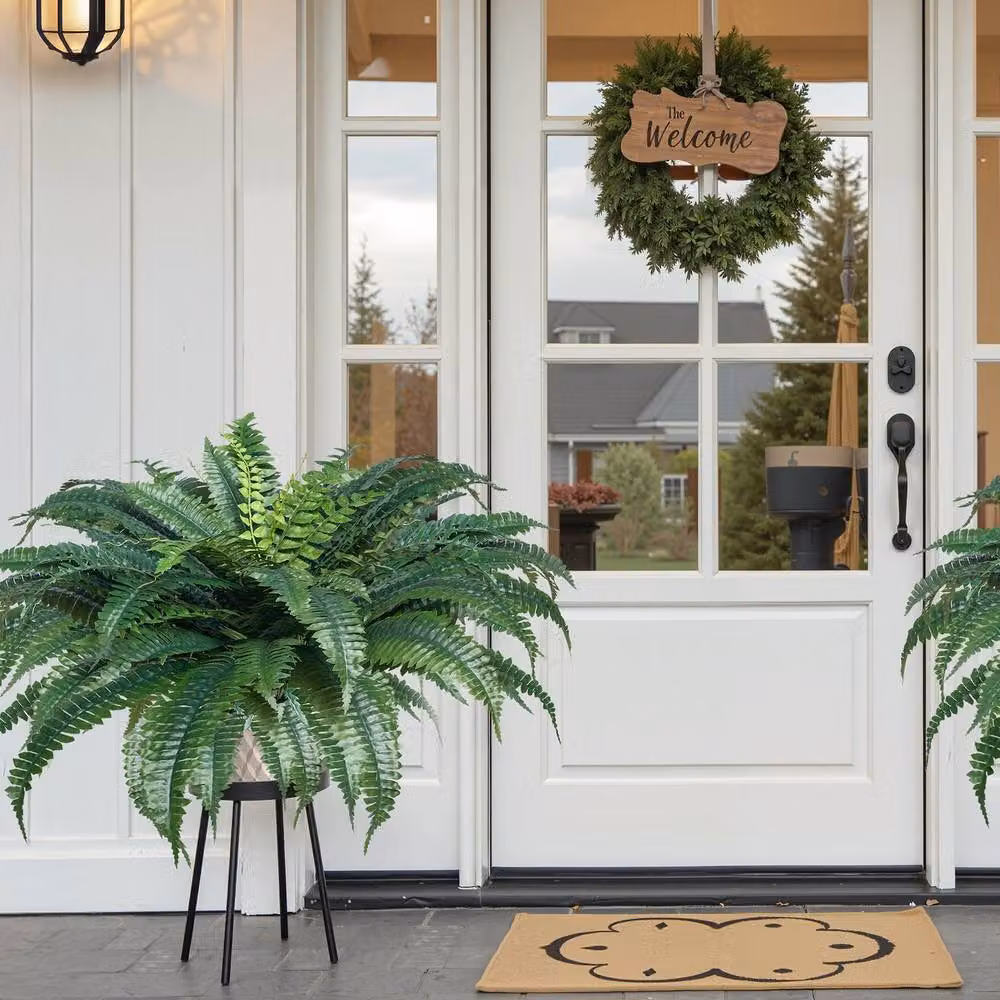 VEVOR Lifelike Large Hanging Artificial Ferns in Green – 5