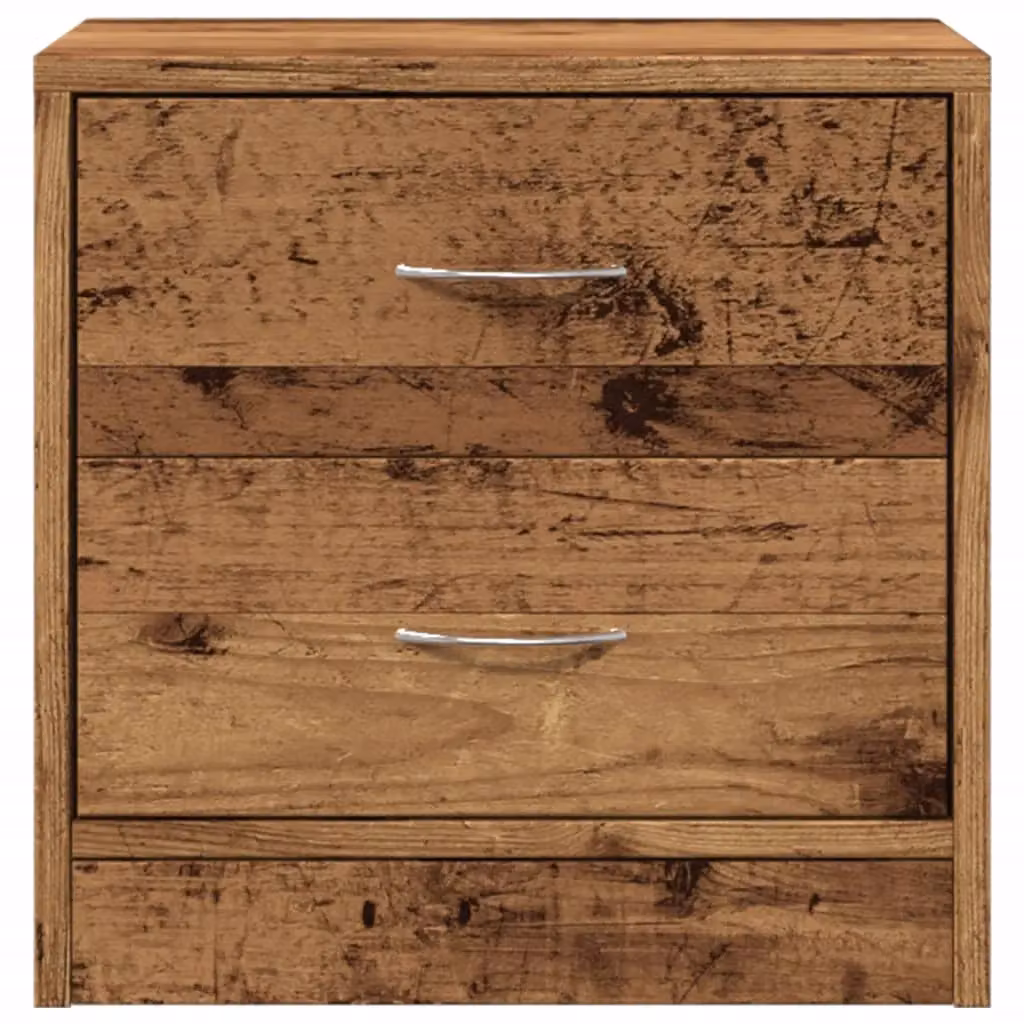 Berkfield Home Set of 2 Bedside Cabinets in Old Wood Brown, W/D/H: 40 x 30 x 40 cm – 4