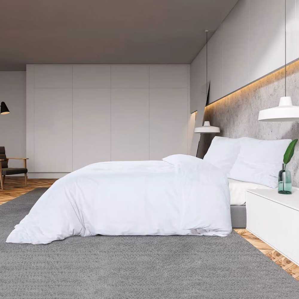Berkfield Home White Cotton Duvet Cover and Pillowcase Set, W/D/H: 135 x 200 cm – 2