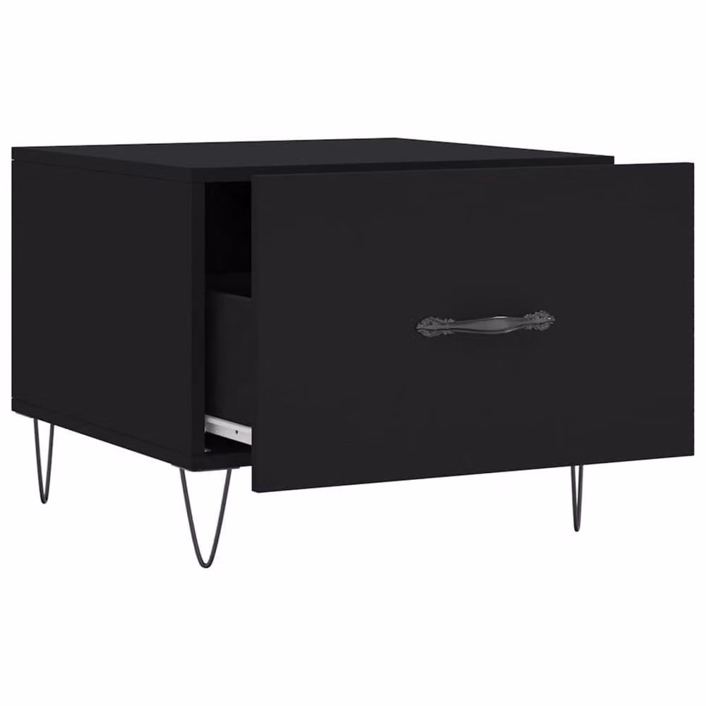 Berkfield Home Modern Black Square Coffee Table, W/D/H: 50 x 50 x 40 cm – 4