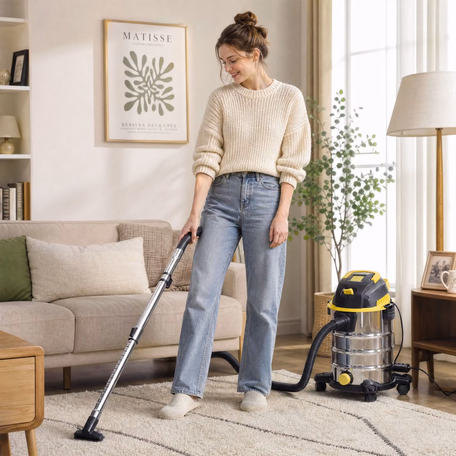 HOMCOM 1400W 3-in-1 Wet and Dry Vacuum Cleaner with Blowing Mode and 30L Stainless Steel Tank, Silver – 8