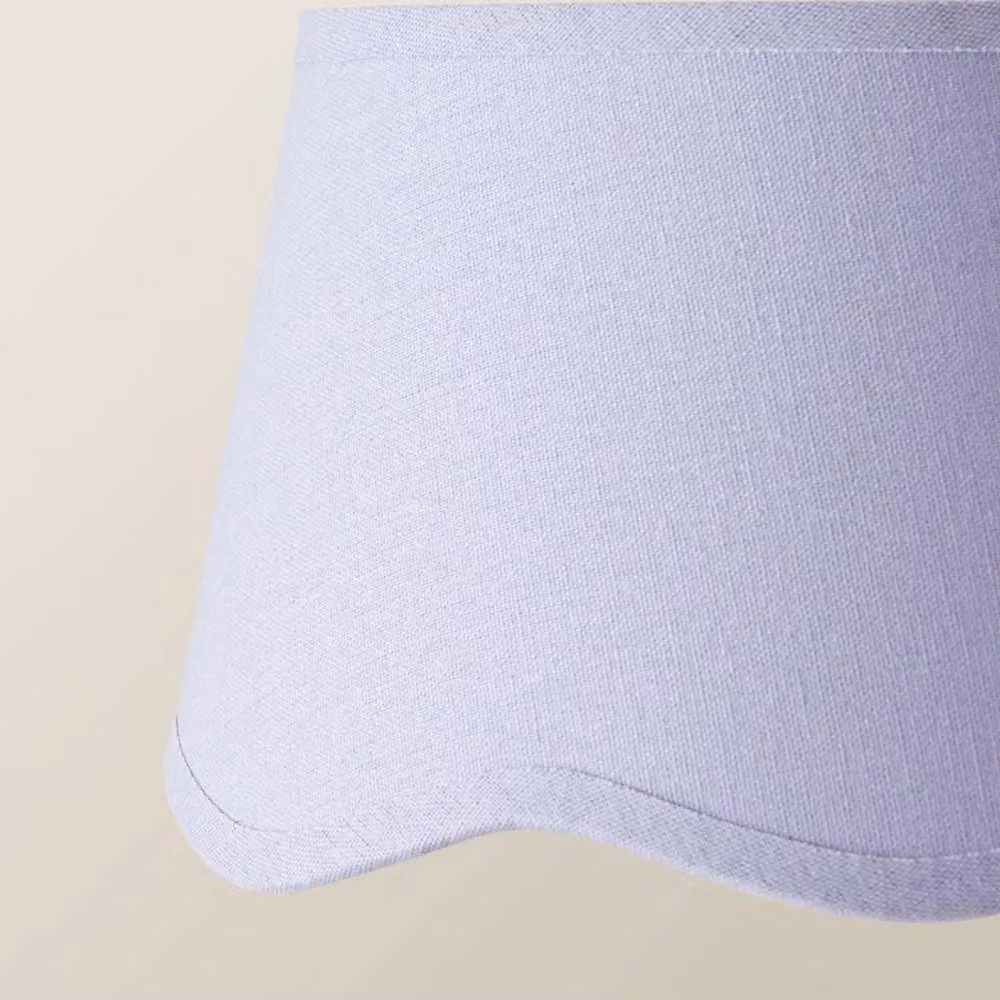 ValueLights Mabel Small Scallop Edge Linen Lamp Shade in Lilac, Diameter: 20 cm – 3