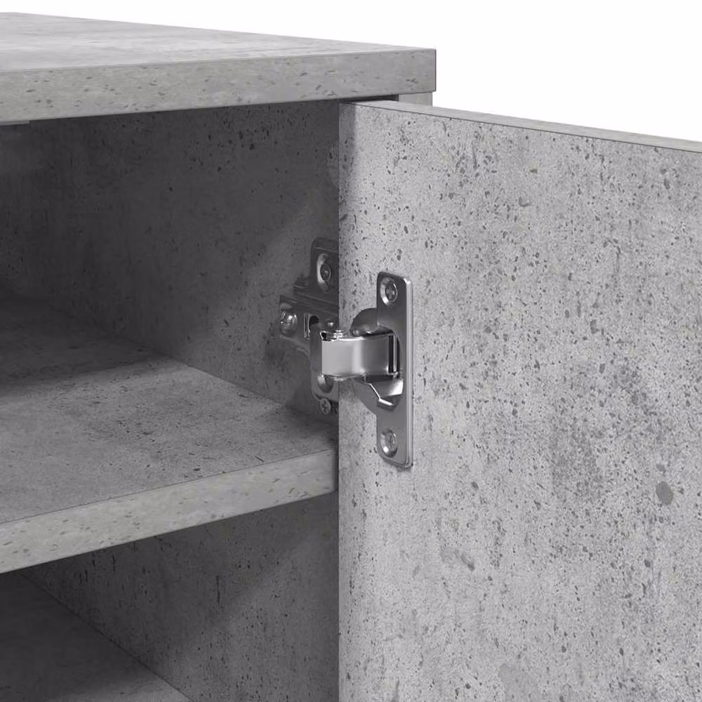 Berkfield Home Wall Mounted Shoe Cabinet in Grey, W/D/H: 32 x 35 x 92 cm – 3