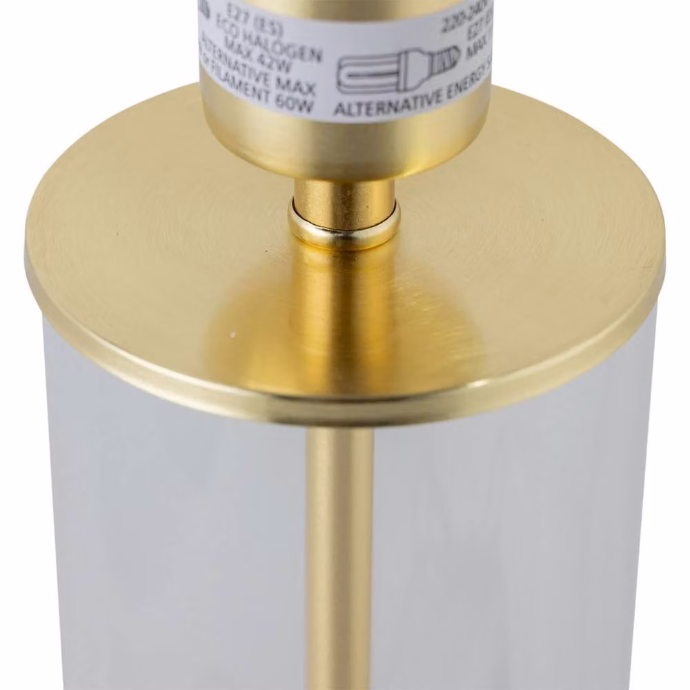 First Choice Lighting Aura Set of 2 Table Lamps in Satin Brass with Sage Green and Silver Shades – 3