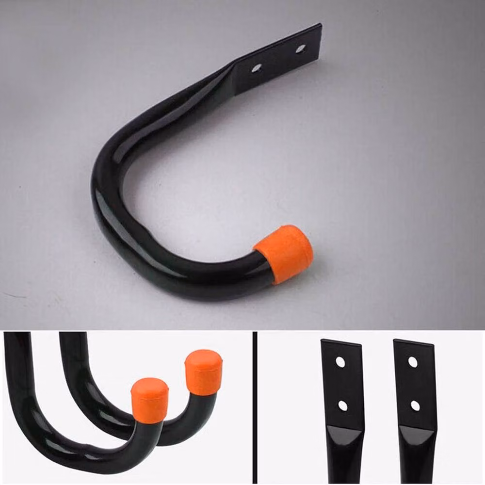 KORVIXA Heavy Duty Garage Utility Wall Hooks, 6 Pack, Black, W: 52 cm x H: 52 cm x D: 18.14 cm – 4