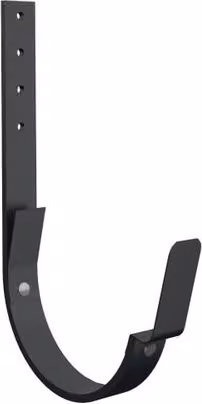 Lindab Matte Black Galvanised Steel Half Round Flex-Fit Rafter Angle Bracket 180mm