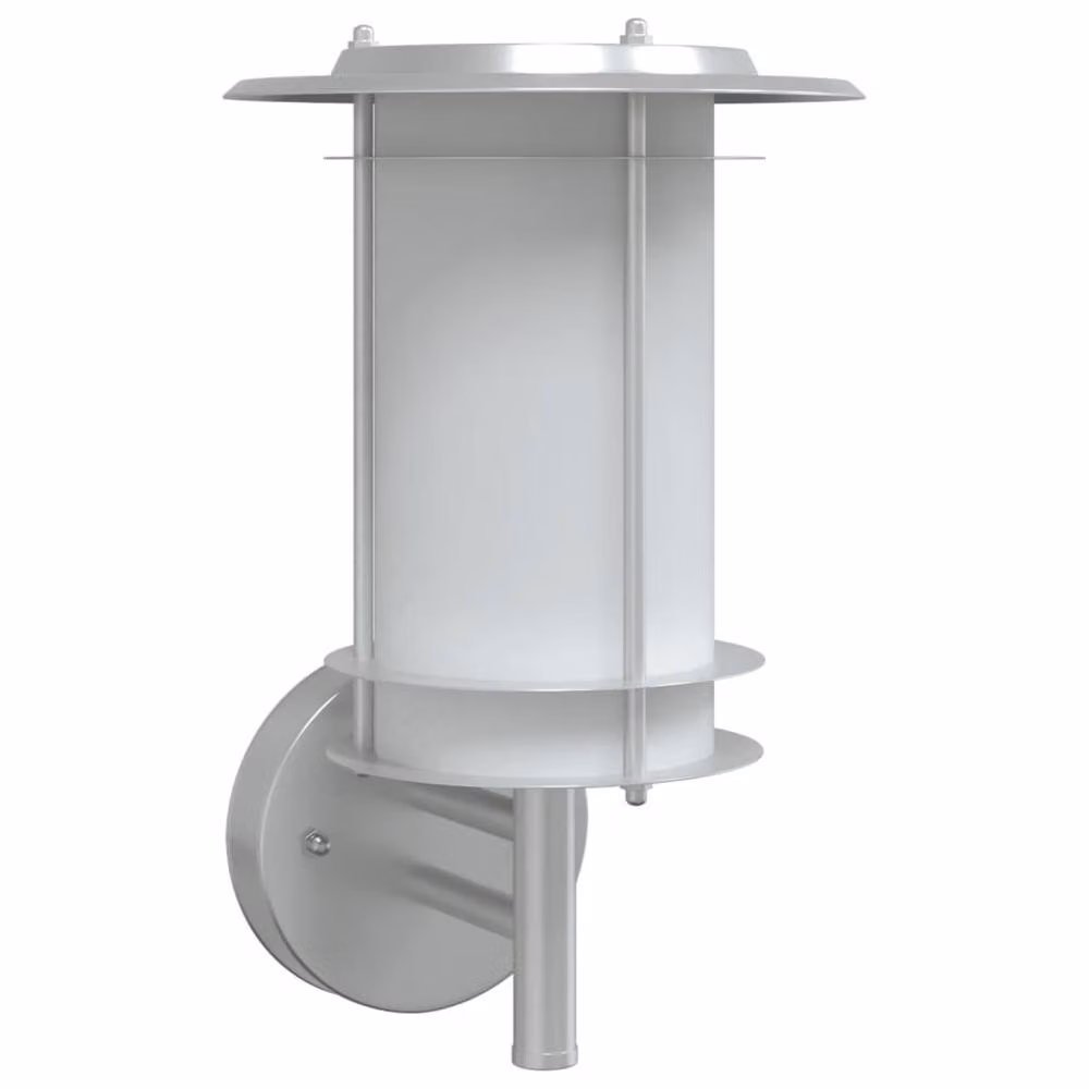 Berkfield Home Modern Silver Stainless Steel Outdoor Wall Light – 1