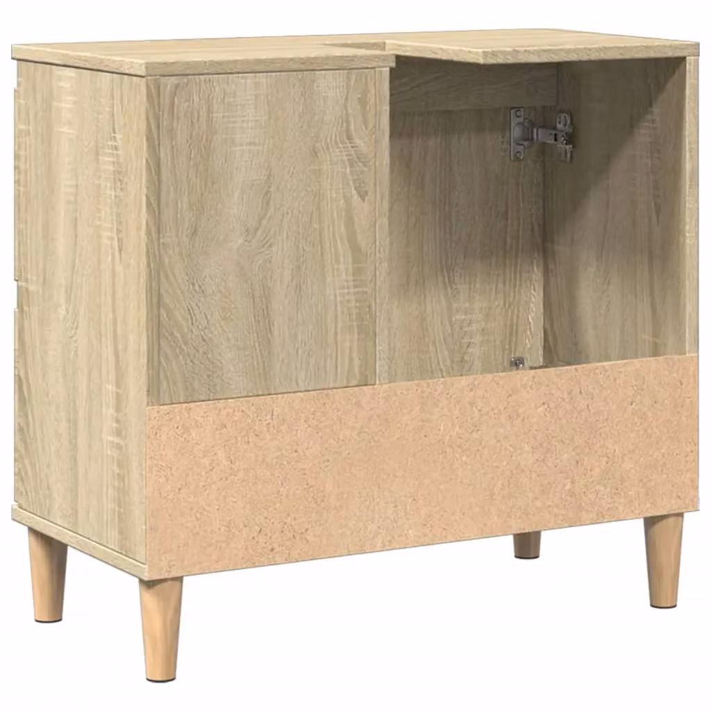 Berkfield Home Sonoma Oak Bathroom Cabinet in Brown, W/D/H: 65 x 33 x 60 cm – 2