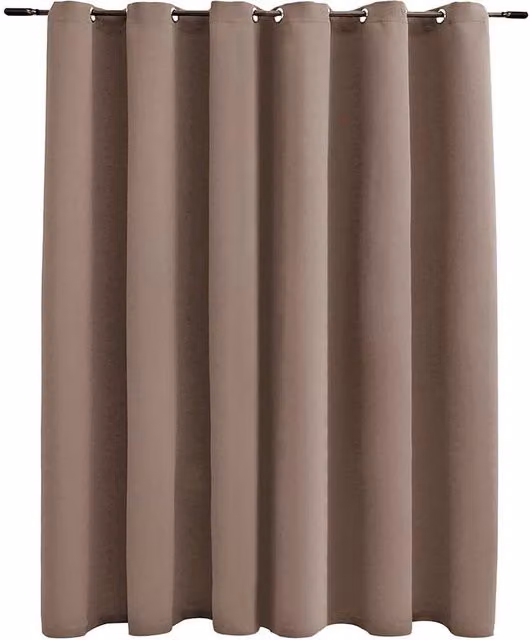 Berkfield Home Blackout Curtain with Metal Rings in Beige, W: 290 cm, H: 245 cm