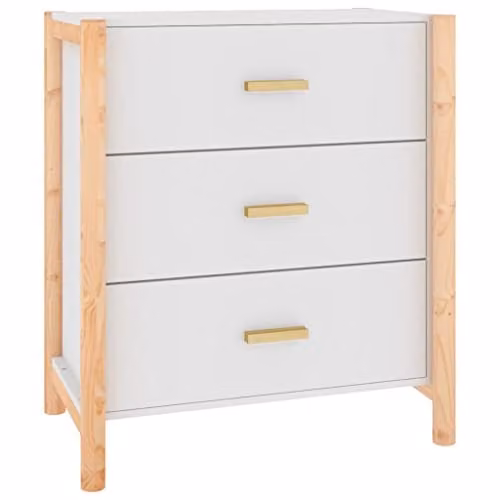 vidaXL White Vintage Sideboard in Engineered Wood, W/D/H: 62 x 38 x 70 cm – 1