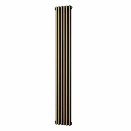 Alpha UK Radiators 2726BTU Traditional 2 Column Vertical Cast-Iron Style Radiator in Gold, H 180 cm x W 28.4 cm
