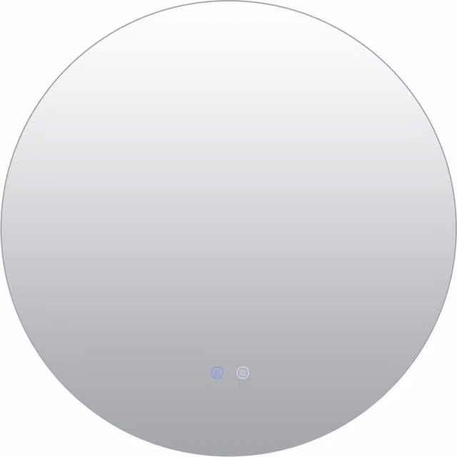 Costway Round LED Lighted Wall Mirror with Touch Switch in Silver