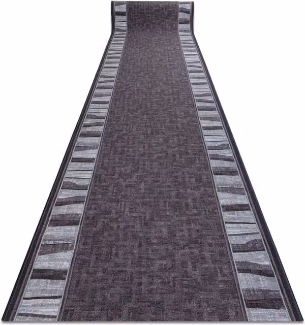 RugsX Linea Anti-Slip Runner in Grey, W: 67 cm, L: 310 cm – 1