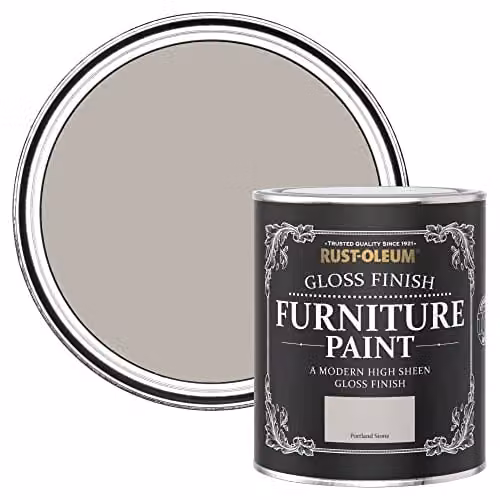 Rust-Oleum Beige Gloss Water-Based Furniture and Skirting Board Paint, 0.75 l